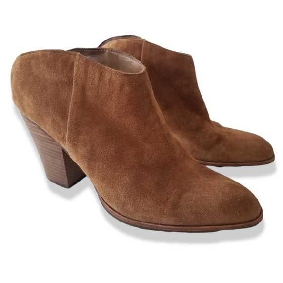 Dolce Vita Haken Suede Leather Ankle Booties Boots 11 Brown - Picture 1 of 12